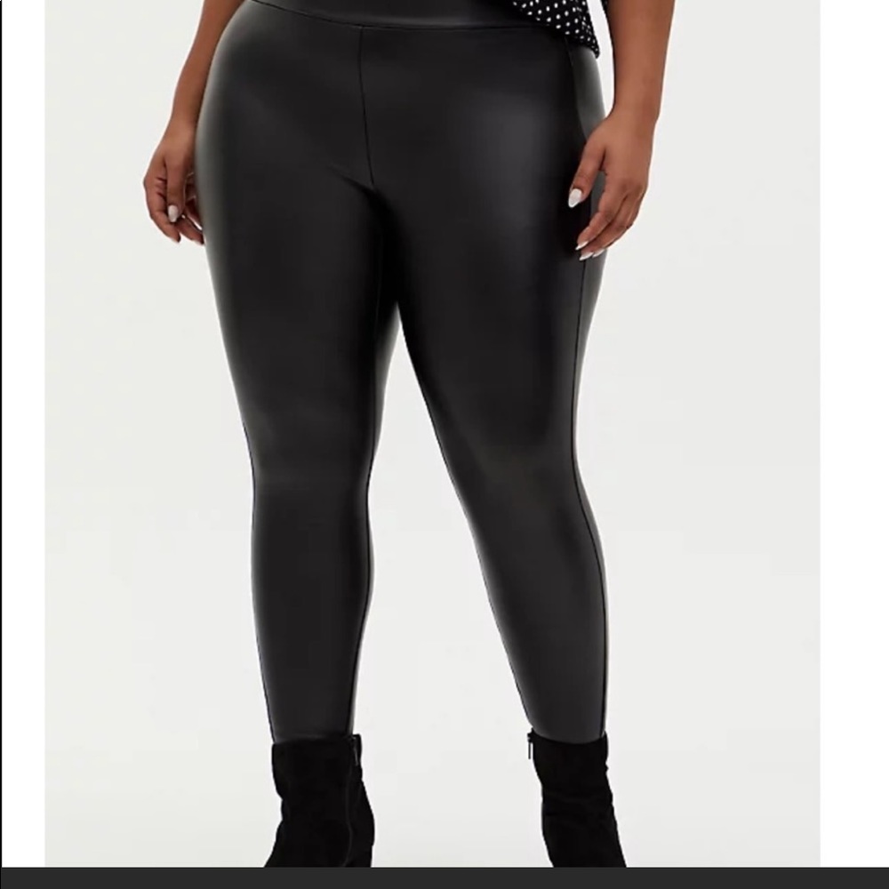 Size 2  faux leather pixie pants in torrid , sizes 2 in torrid is 14/16